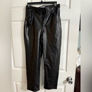 Abercrombie & Fitch Black Leather Jeans